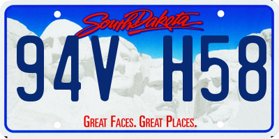 SD license plate 94VH58