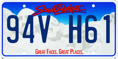 SD license plate 94VH61