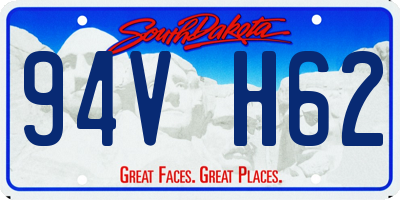 SD license plate 94VH62
