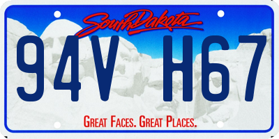 SD license plate 94VH67