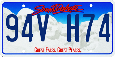 SD license plate 94VH74