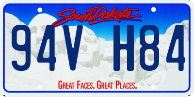 SD license plate 94VH84