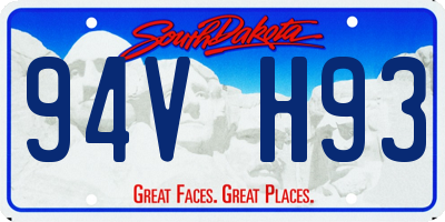 SD license plate 94VH93