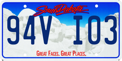 SD license plate 94VI03