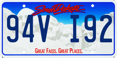 SD license plate 94VI92
