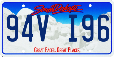 SD license plate 94VI96