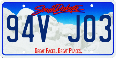 SD license plate 94VJ03