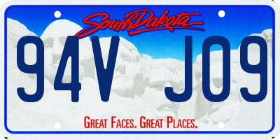 SD license plate 94VJ09