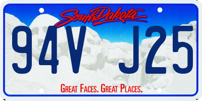 SD license plate 94VJ25