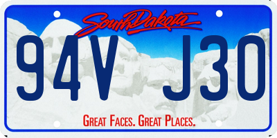 SD license plate 94VJ30