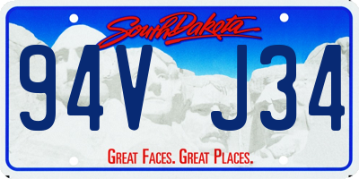 SD license plate 94VJ34