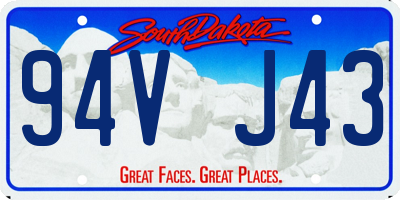 SD license plate 94VJ43