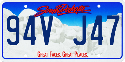 SD license plate 94VJ47