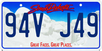 SD license plate 94VJ49