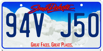 SD license plate 94VJ50