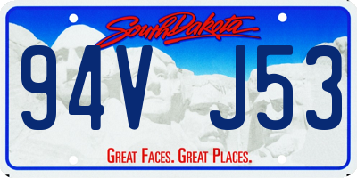 SD license plate 94VJ53