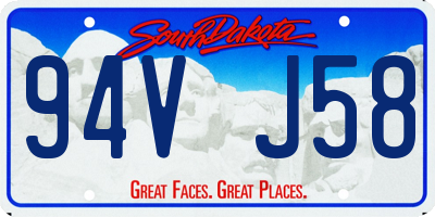 SD license plate 94VJ58