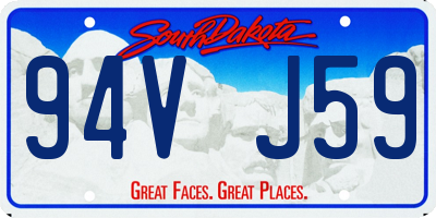 SD license plate 94VJ59