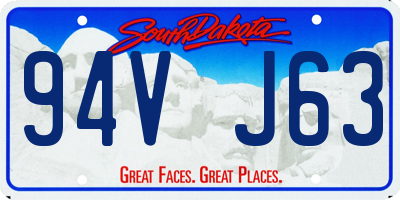 SD license plate 94VJ63