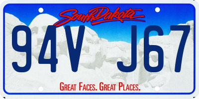 SD license plate 94VJ67