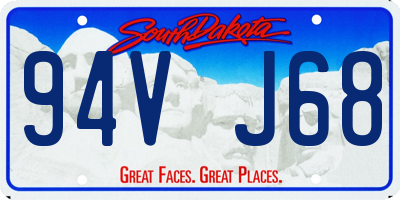 SD license plate 94VJ68