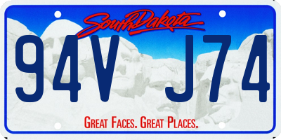 SD license plate 94VJ74