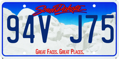 SD license plate 94VJ75