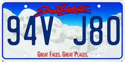 SD license plate 94VJ80