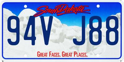 SD license plate 94VJ88