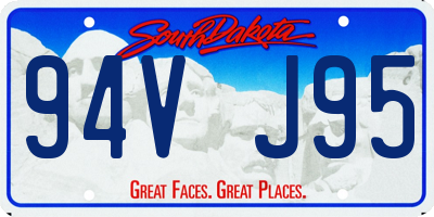 SD license plate 94VJ95