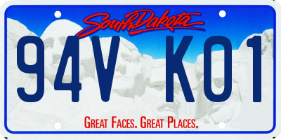 SD license plate 94VK01