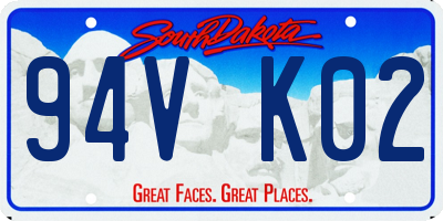 SD license plate 94VK02