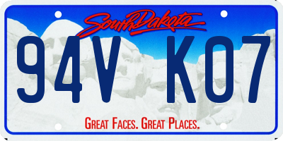 SD license plate 94VK07