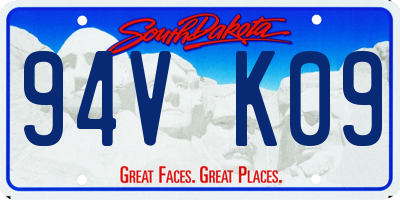 SD license plate 94VK09