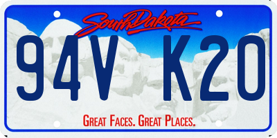 SD license plate 94VK20