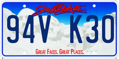 SD license plate 94VK30