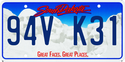 SD license plate 94VK31