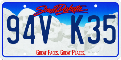 SD license plate 94VK35