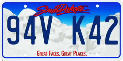 SD license plate 94VK42