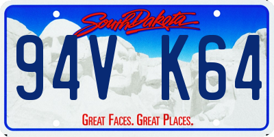 SD license plate 94VK64