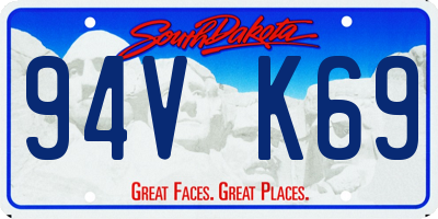 SD license plate 94VK69