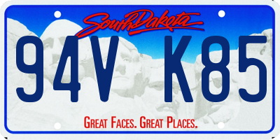 SD license plate 94VK85