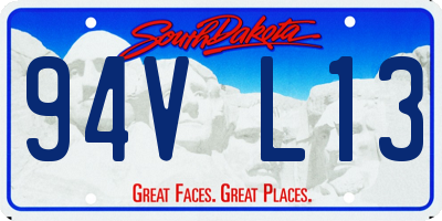 SD license plate 94VL13