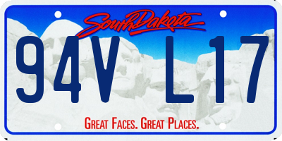 SD license plate 94VL17