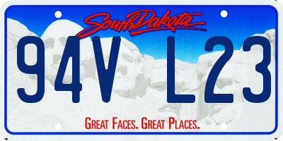 SD license plate 94VL23
