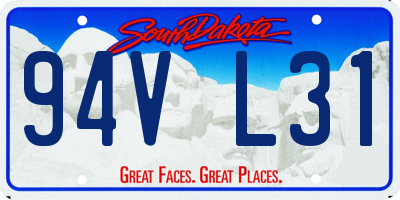 SD license plate 94VL31