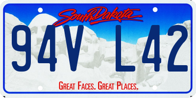 SD license plate 94VL42