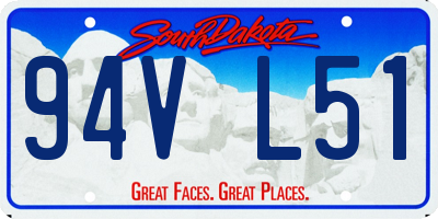 SD license plate 94VL51