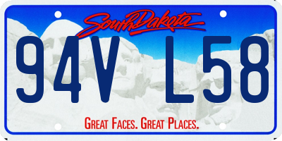 SD license plate 94VL58
