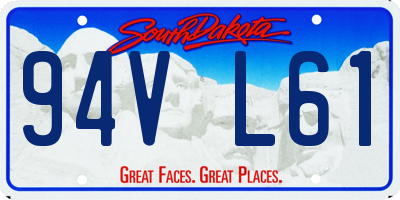 SD license plate 94VL61